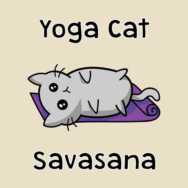 Yoga Cat Savasana by And89Design