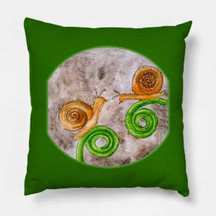 Two loving snails Pillow