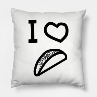 I Heart Tacos Outline Pillow