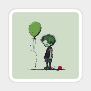 Illustration of Upset Zombie and Balloon Magnet