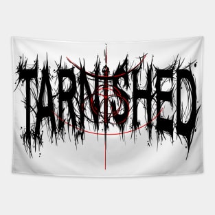 Tarnished black metal font Tapestry