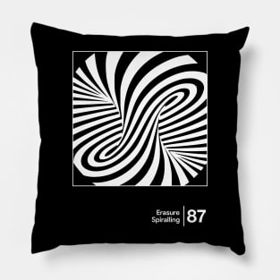 Erasure - Spiralling / Minimal Style Graphic Artwork Pillow