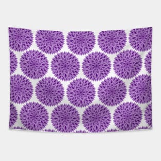 Purple Dahlia Floral Pattern Tapestry