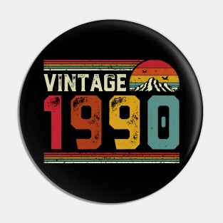 Vintage 1990 Birthday Gift Retro Style Pin