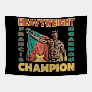 Francis Ngannou Heavyweight Champion Tapestry