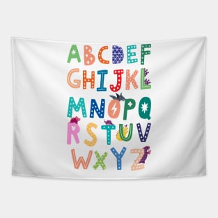 Alphabet Dinosaur Tapestry