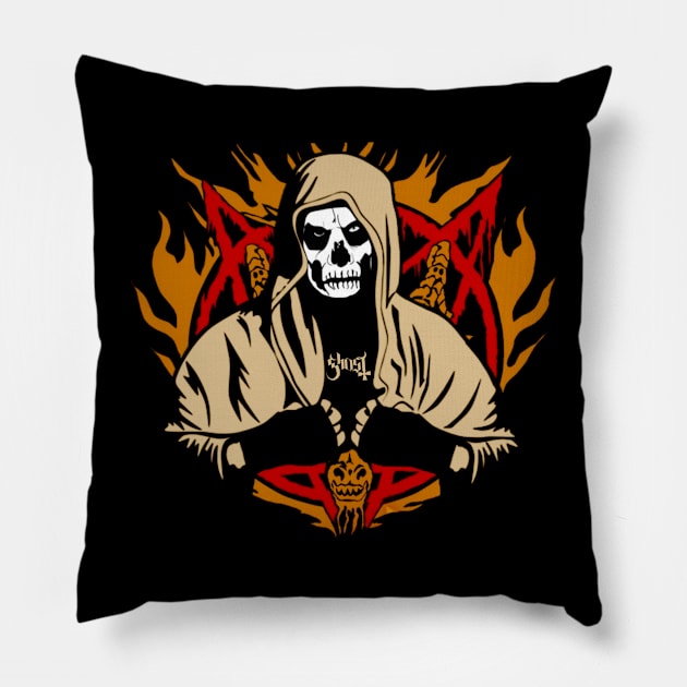 Ghost fighter papa Pillow by PumpkinStudioart