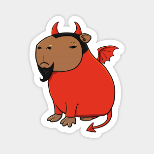 Capybara Devil Costume Magnet