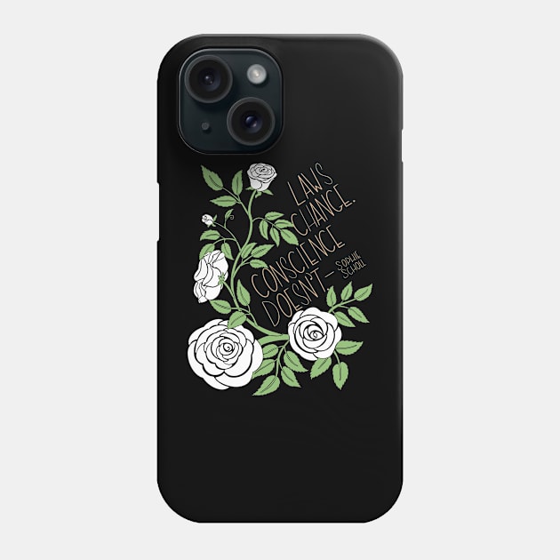 The White Rose Phone Case by AKA Wally