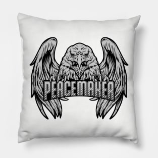 Peacemaker Eagly monochrome Pillow