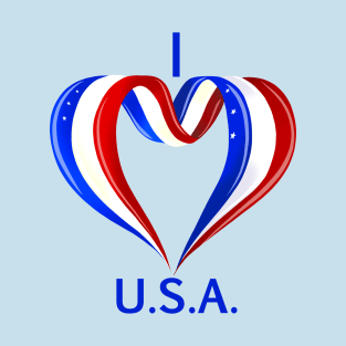 I love U.S.A. AMERICA T-Shirt