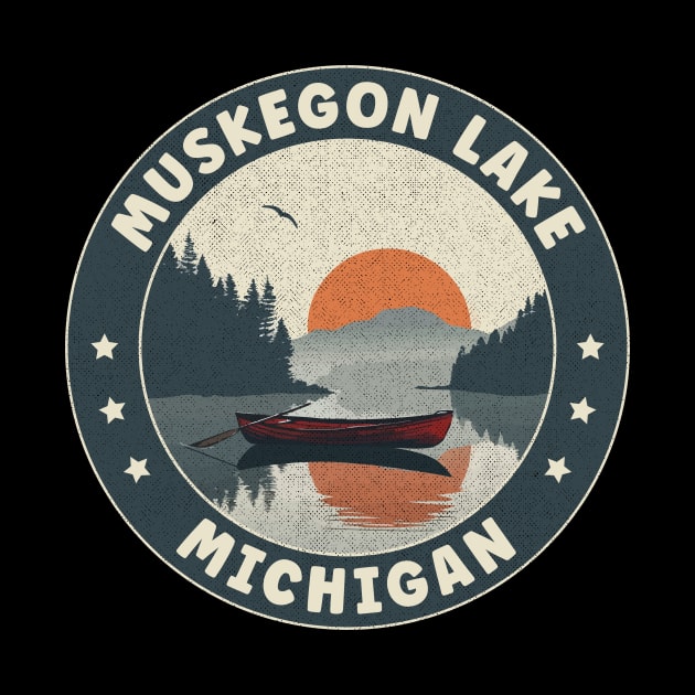 Muskegon Lake Michigan Sunset by turtlestart