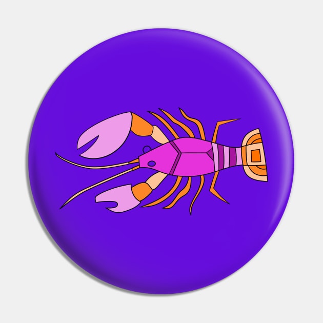 Violet Lobster Pin by VazMas Design