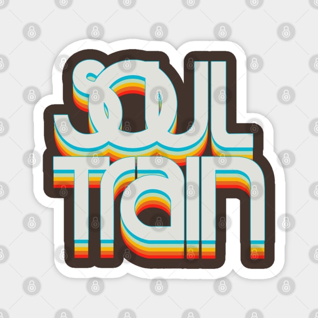 Retro Soul Train Color Blue Magnet by gaskengambare