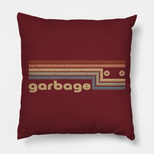 Garbage Cassette Stripes Pillow