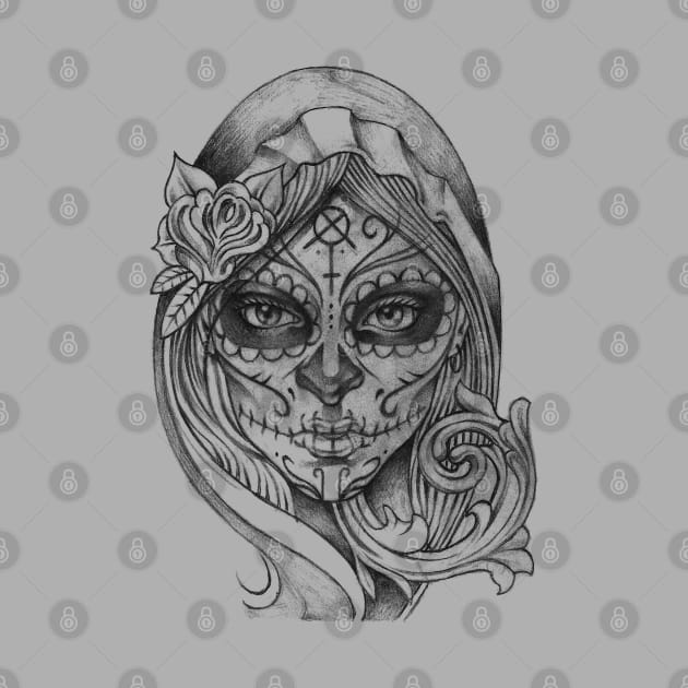 Sugar Skull Girl Day of the Dead by dnlribeiro88