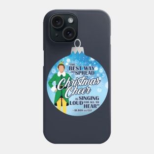 Elf Christmas Cheer Blue Ornament Phone Case