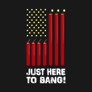 Funny Fourth of July 4th of July I'm Just Here To Bang T-Shirt T-Shirt