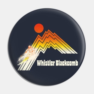 Ski Whistler Blackcomb Retro Stripe Pin