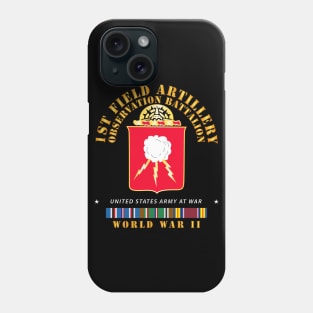 1st Field Artillery Observation Battalion - WWII w EUR SVC X 300 Phone Case