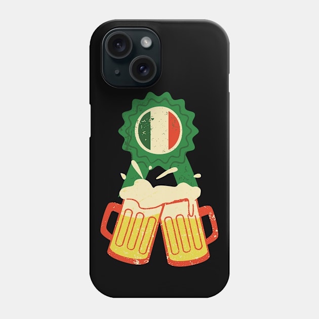 Happy St. Patrick's Day! Celebrate with beers and Irish flag. Cheers! For retro lovers. Phone Case by UnCoverDesign