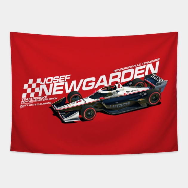 Josef Newgarden 2022 (white) Tapestry by Sway Bar Designs