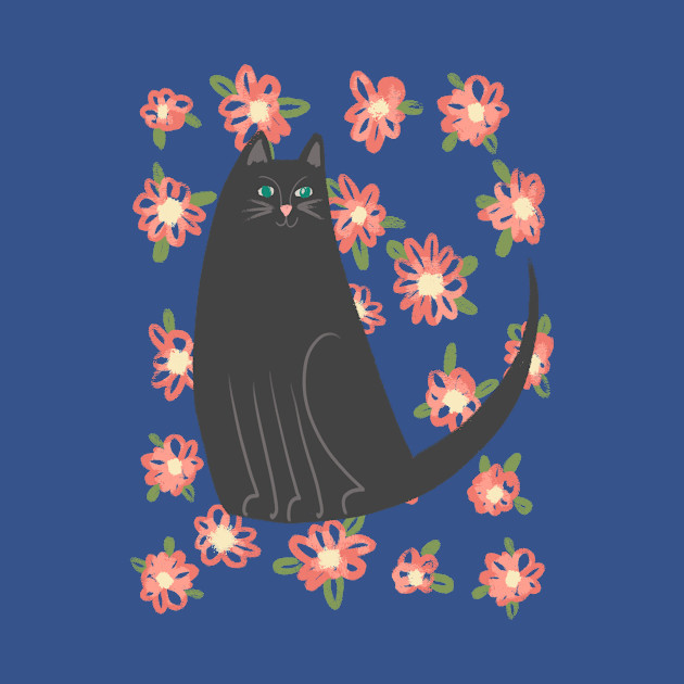 Disover Flower Cat! - Cat - T-Shirt