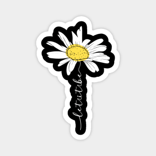 White Daisy Let It Be Magnet