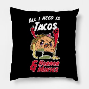 Halloween Party Gift For A Horror Movie And Taco Fan Costume Pillow