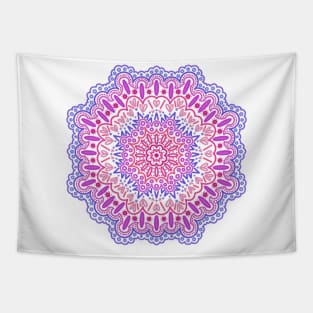 Blue, Pink, and Purple Mandala Tapestry