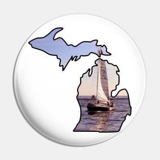 Michigan Sailboat Pin