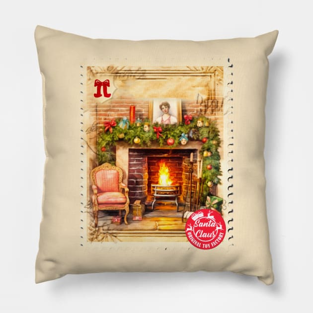 Christmas stamp Pillow by katalinaziz