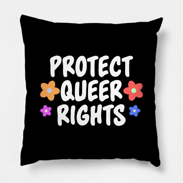 Protect Queer Rights - LGBTQ Pillow by Football from the Left