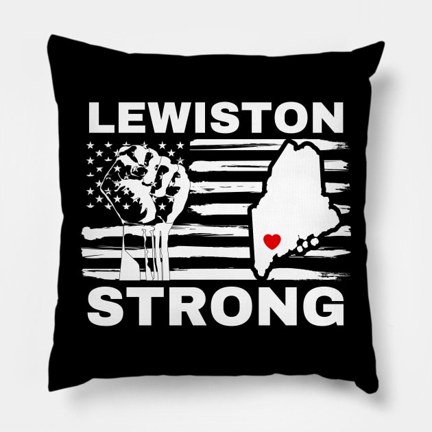 Lewiston Strong Pillow by valeriegraydesign