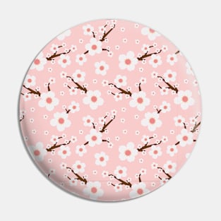 Cherry Blossoms Flowers - Floral Pattern Pin