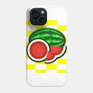 Watermelon on Gold Background Phone Case