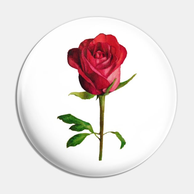 Red rose Pin by K-pop design shop