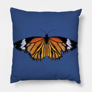 Spirograph Painted Lady Orange Butterfly Pillow