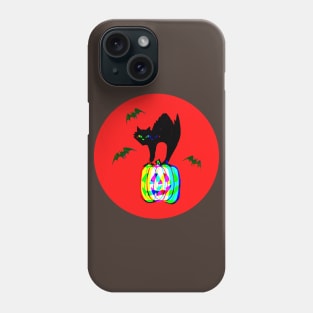 Rainbow Cat & Pumpkin - Halloween Phone Case