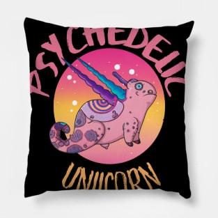 Cute Crazy Psycedelic Unicorn Artwork Pillow