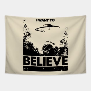 Pop art I Want To Believe X-Retro Style Tapestry