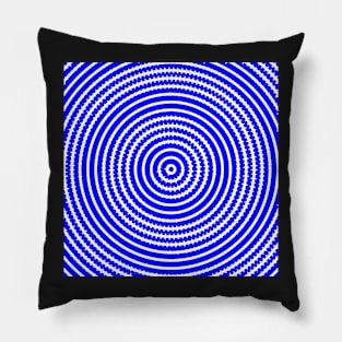 Abstract blue white circle Pillow