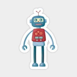 Retro Robot Magnet