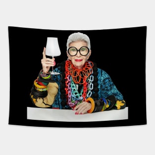 Iris Apfel Photo Model Tapestry