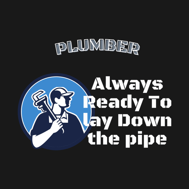 plumber ready to lay down the pipe by Transcendexpectation