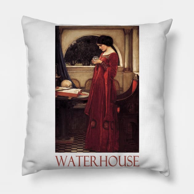 The Crystal Ball by John William Waterhouse Pillow by Naves