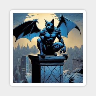 Black Cat Bat Superhero Magnet