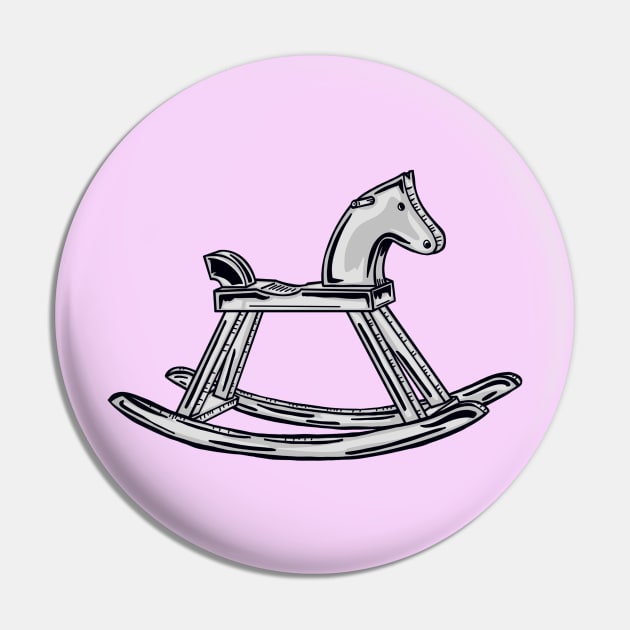 Black And White Rocking Horse With Pink Background Pin by missmann