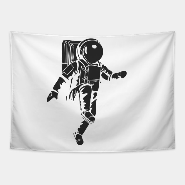 Moonwalk in space Tapestry by Whatastory