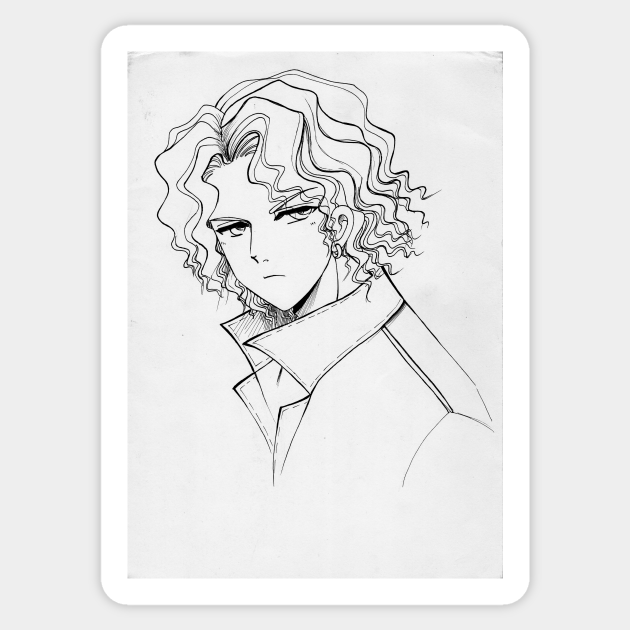 Drawing of a handsome curly hair boy 2009 - Boy - Sticker | TeePublic Drawing of a handsome curly hair boy 2009 - Boy - Sticker | TeePublic